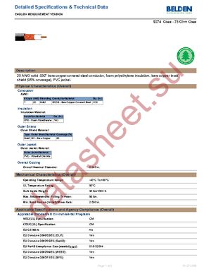 9274 010500 datasheet  